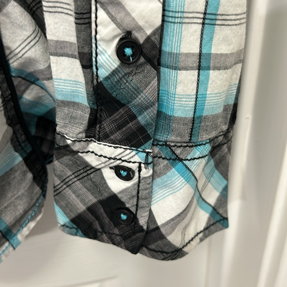 Buckle Black Athletic Fit Men Button Down Shirt Pockets Western Rodeo Casual XXL - Picture 6 of 13